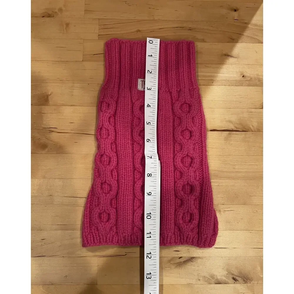TSE Dog 100% Cashmere Sweater Size Small Hot Pink Cable Knit quiet luxury